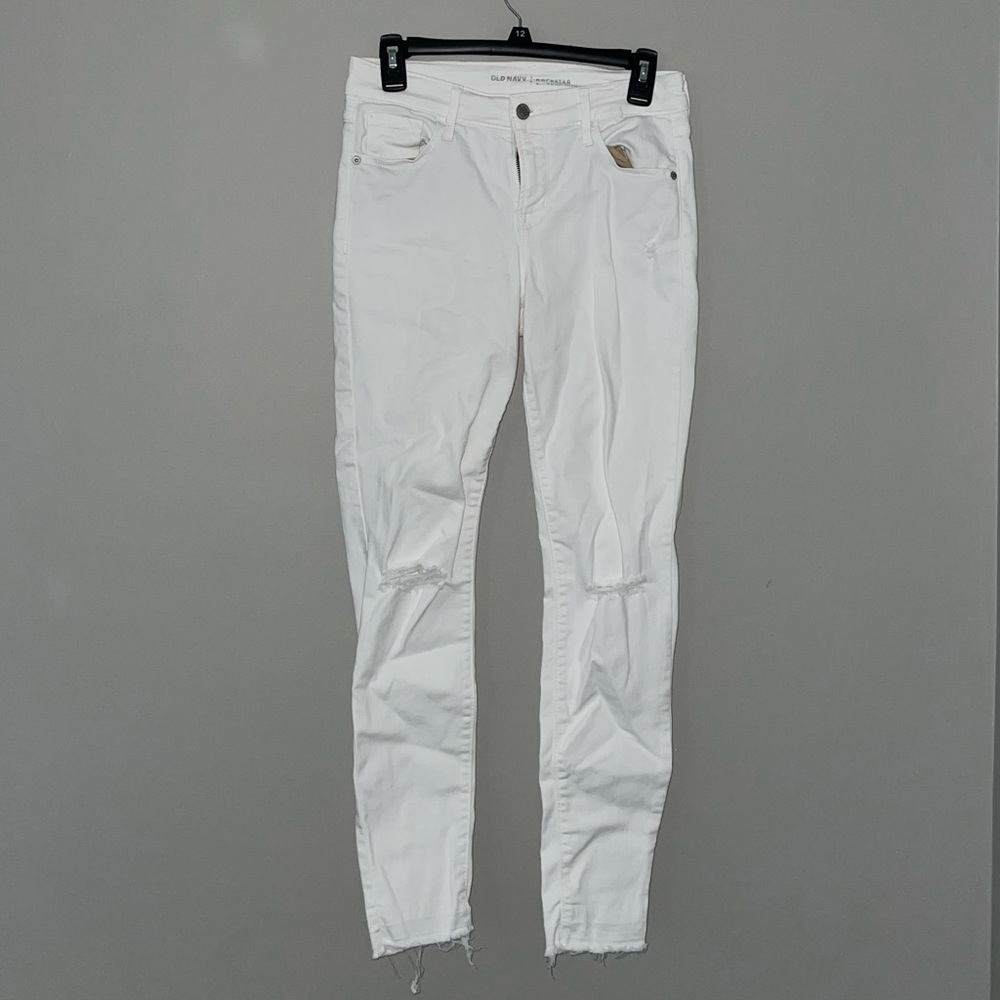 White Old Navy Ripped Jeans
